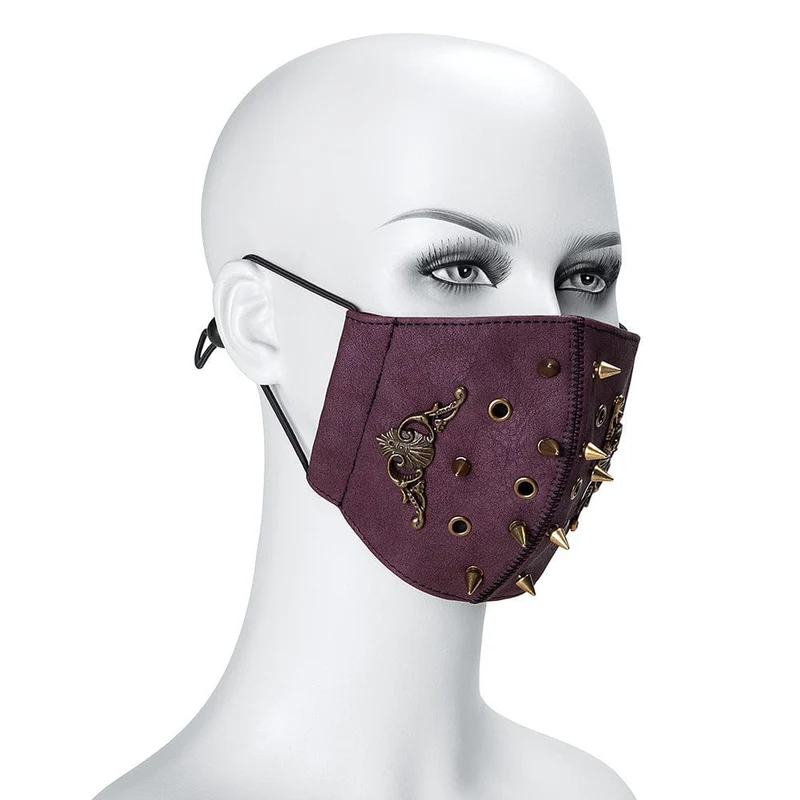 Unisex Steampunk Abzeichen Nieten Maske