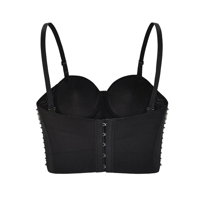 Damen Gothic Nieten Bustier