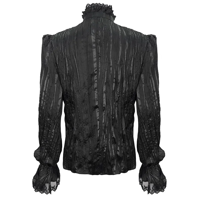 Gothic-Hemd mit Rüschen und Puffärmeln für Herren