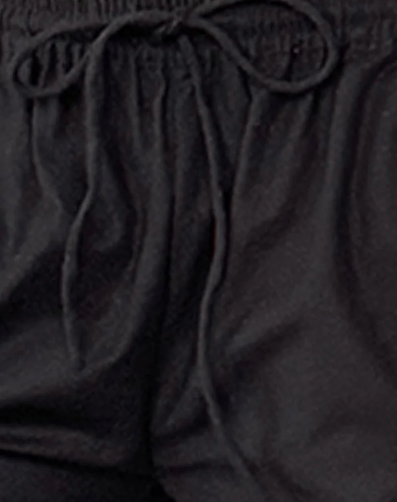Wasic Hose mit weitem Bein in Schwarz
