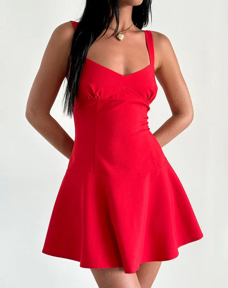 Audra Minikleid in Rot