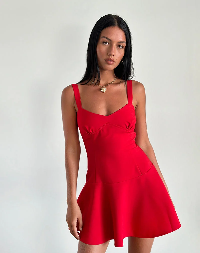 Audra Minikleid in Rot
