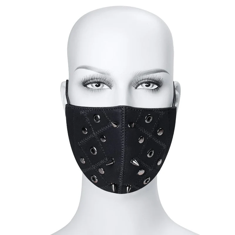 Unisex Steampunk Nieten Ösen verstellbare Maske