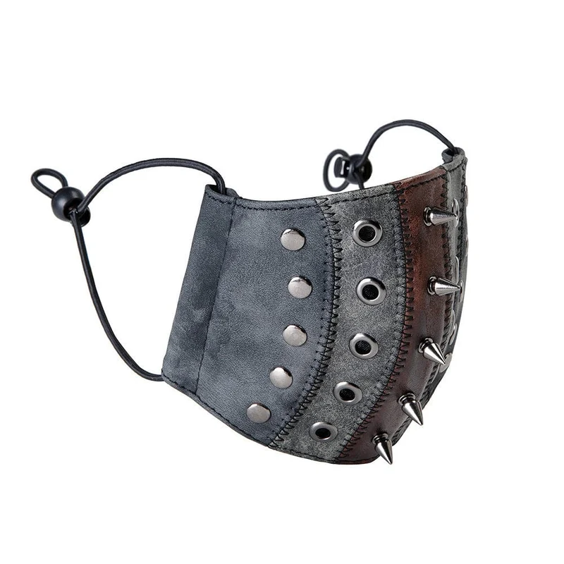 Unisex Steampunk Nieten Ösen Stichmaske