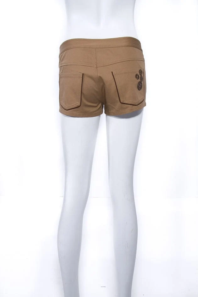 Damen Steampunk Gear Splice Cargo Shorts