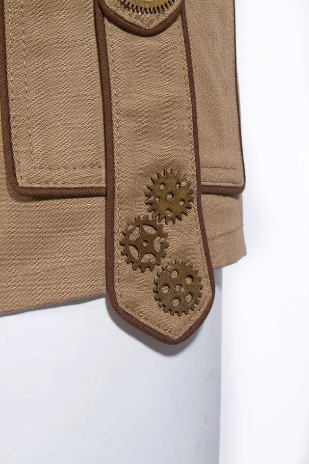 Damen Steampunk Gear Splice Cargo Shorts