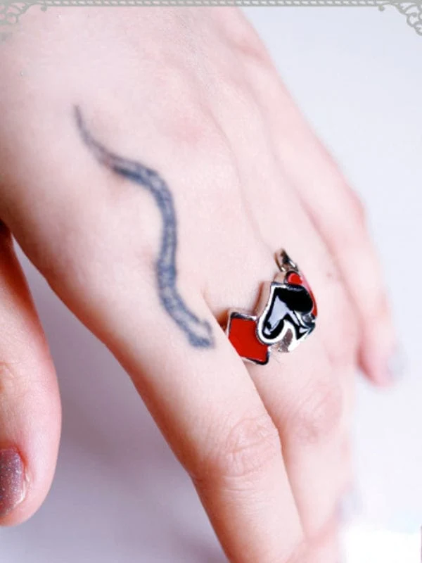 Steampunk-Spaten-Herz-Ring für Damen