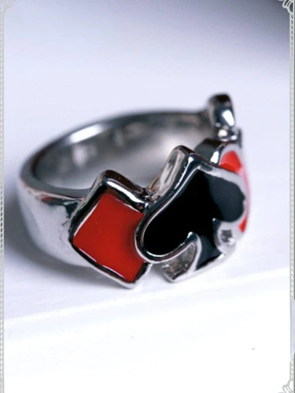 Steampunk-Spaten-Herz-Ring für Damen