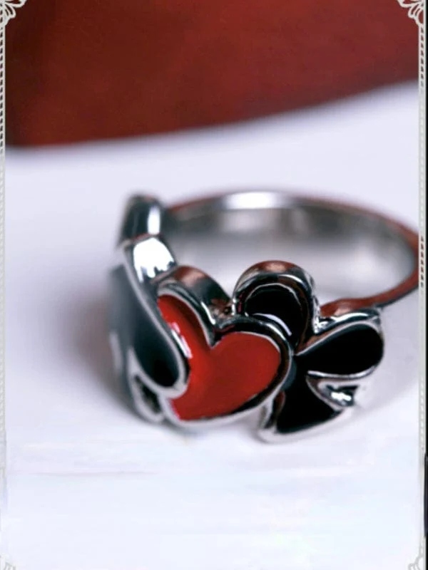 Steampunk-Spaten-Herz-Ring für Damen