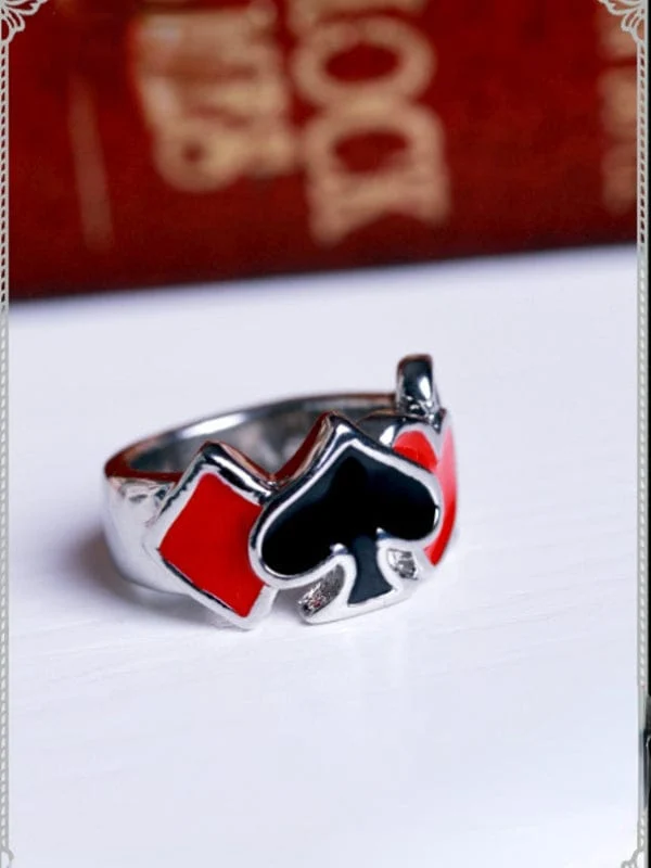 Steampunk-Spaten-Herz-Ring für Damen