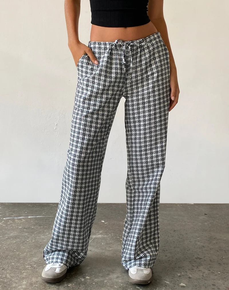 Lirura Hose mit weitem Bein in Brandy Check