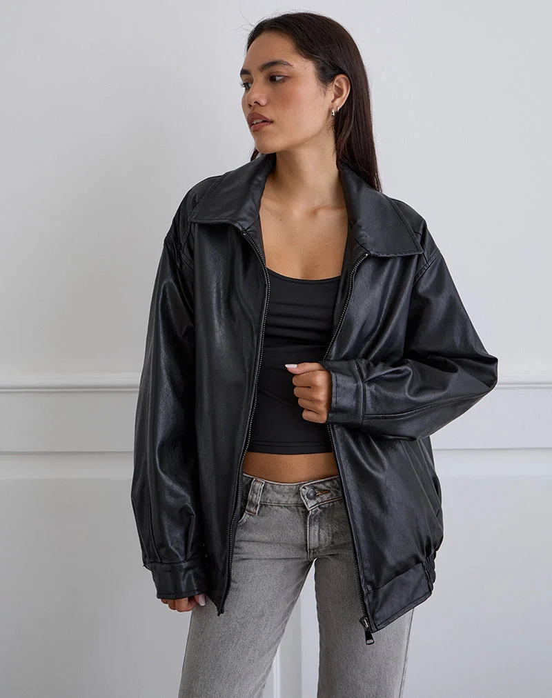 Cavita Jacke in PU Schwarz