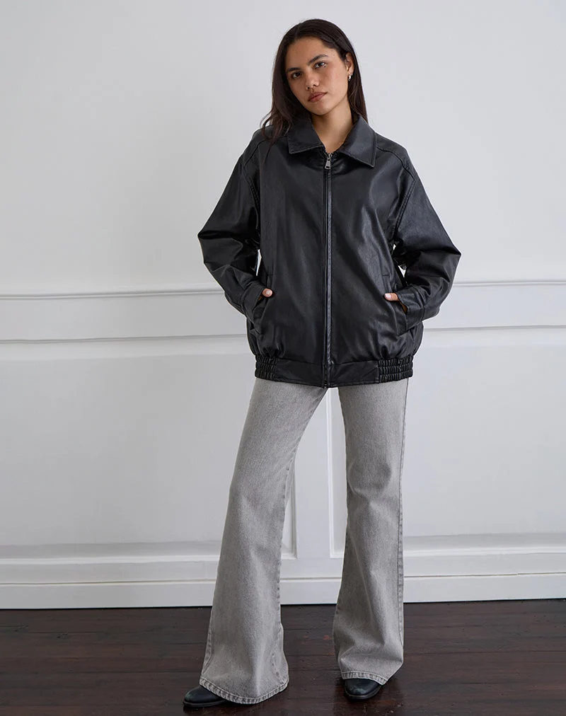 Cavita Jacke in PU Schwarz