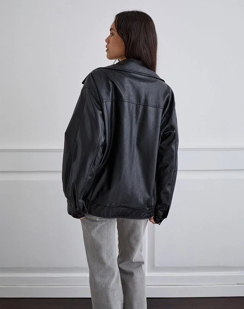 Cavita Jacke in PU Schwarz