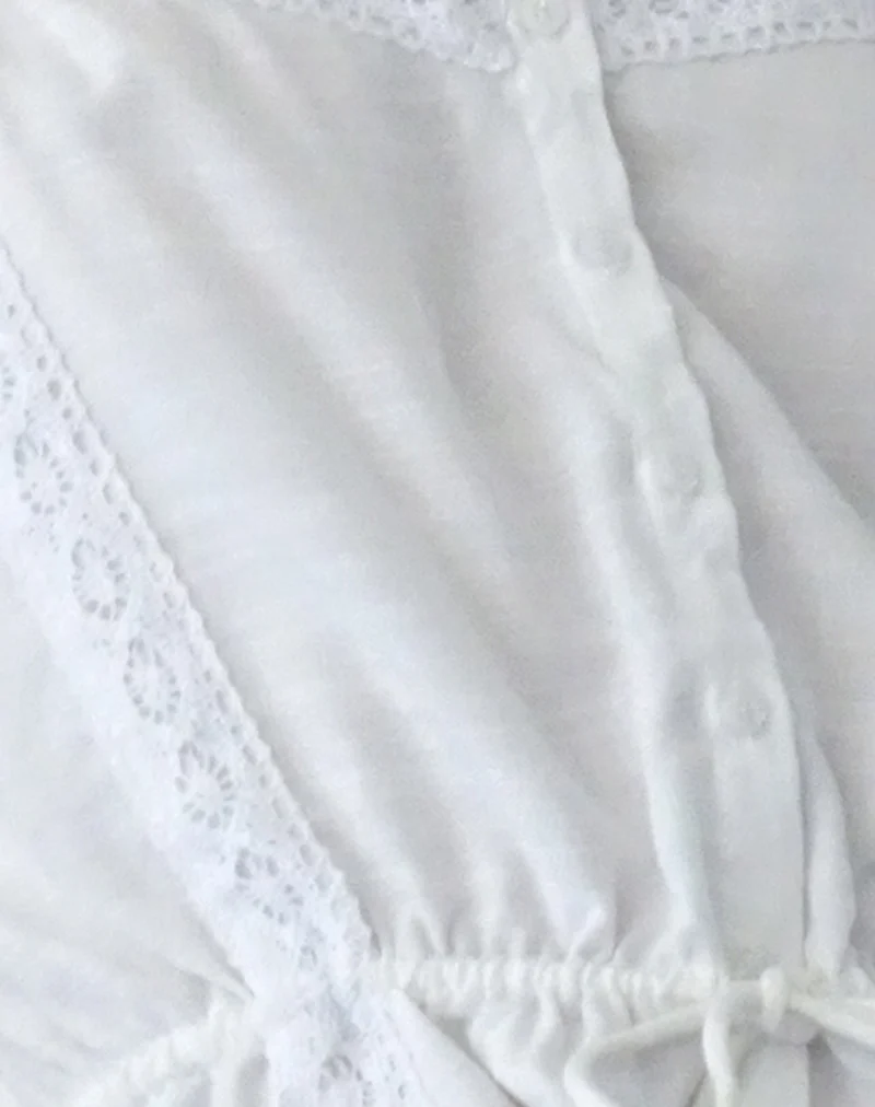 Zaria Cami-Top mit Spitzenbesatz in Off White