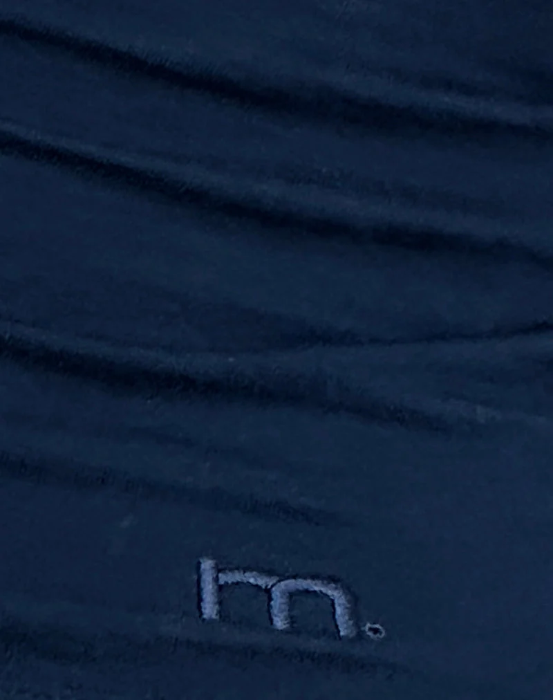 Bonija Langärmliges Top aus Navy Faded Denim