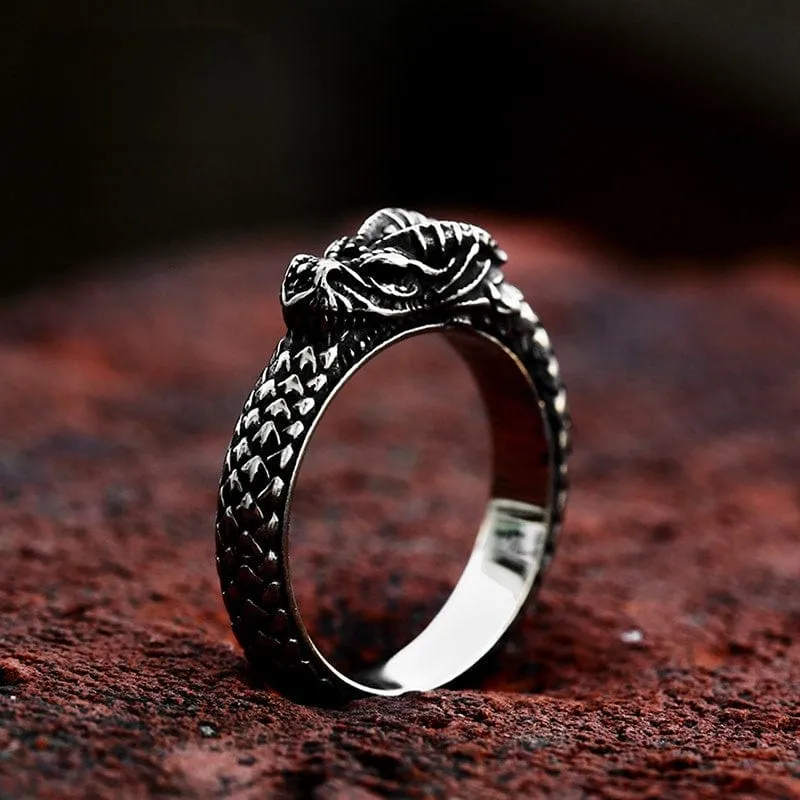 Herren-Punk-Ouroboros-Ring