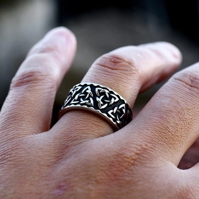 Keltischer Punk-Knotenring für Herren