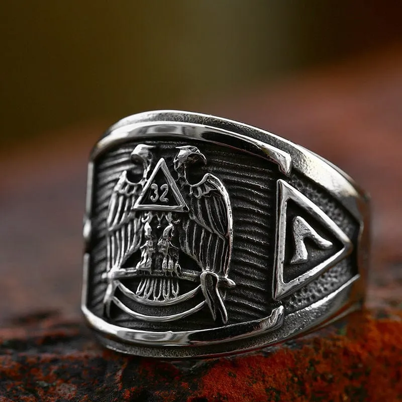 Herren Punk Wikinger Krähenring