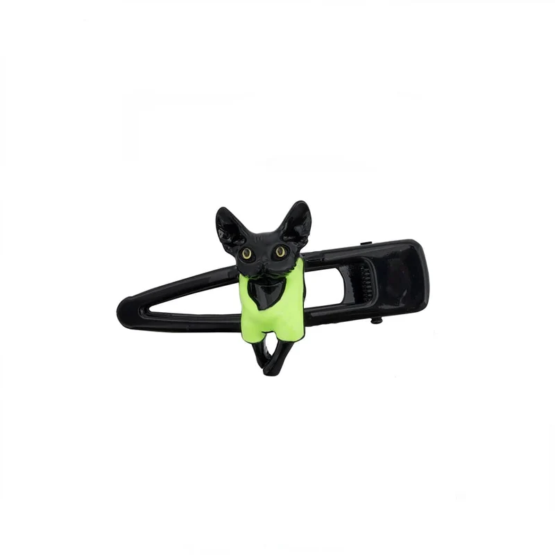 Damen Punk schwarze Katze Haarnadel