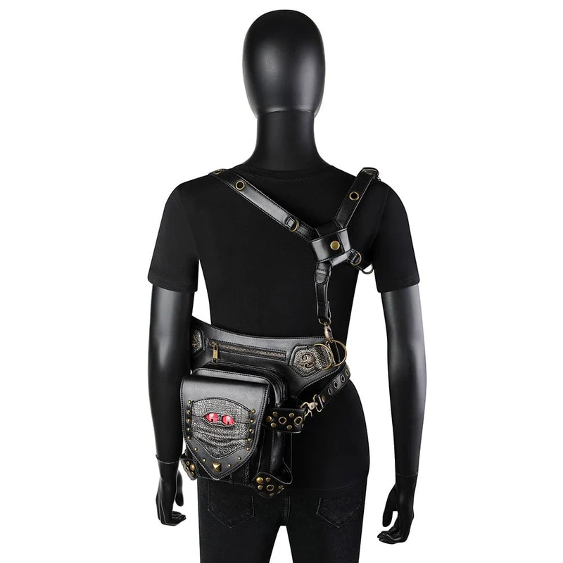 Unisex Steampunk Evil Eyes Multifunktionstasche