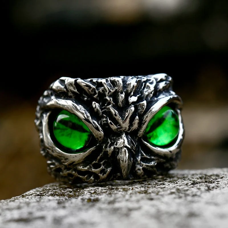Herren-Punk-Eule-Ring