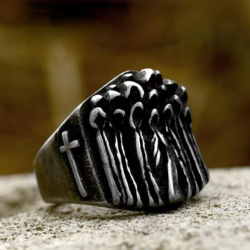 Herren Punk Death Cloak Ring