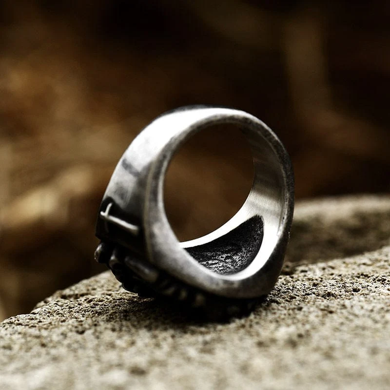 Herren Punk Death Cloak Ring