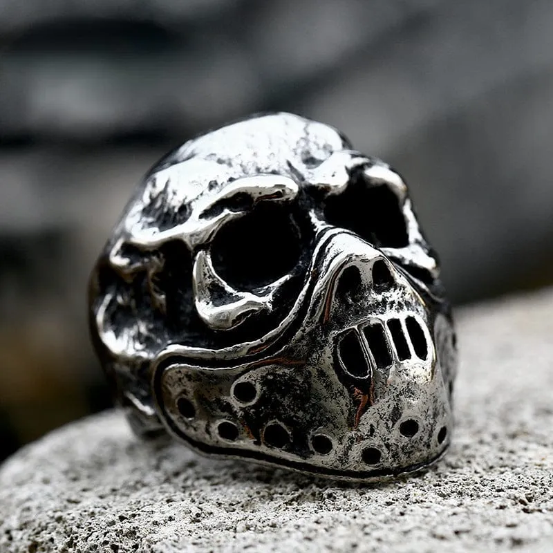 Herren-Punk-Schädel-Kopf-Ring