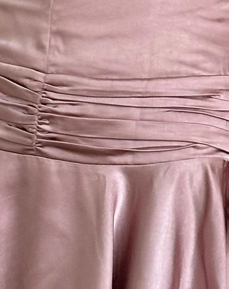 Hydri Satin Minikleid mit Rollkragen in Babyrosa