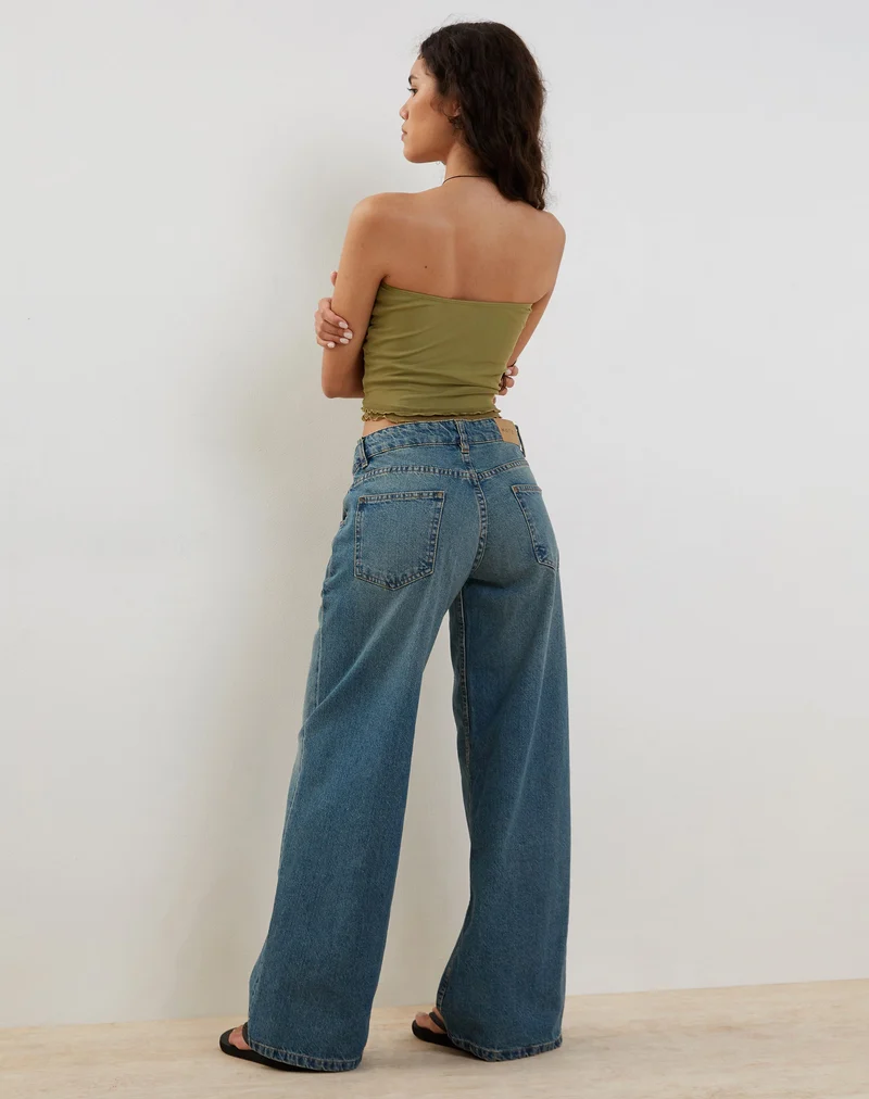 Seka Mesh Bandeau Top in Grün