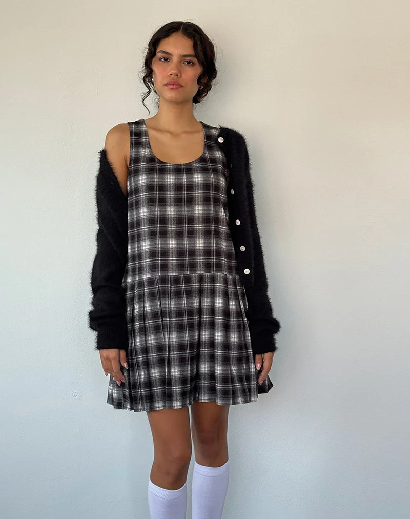 Namaya Minikleid in Schwarz-Weiß-Karo