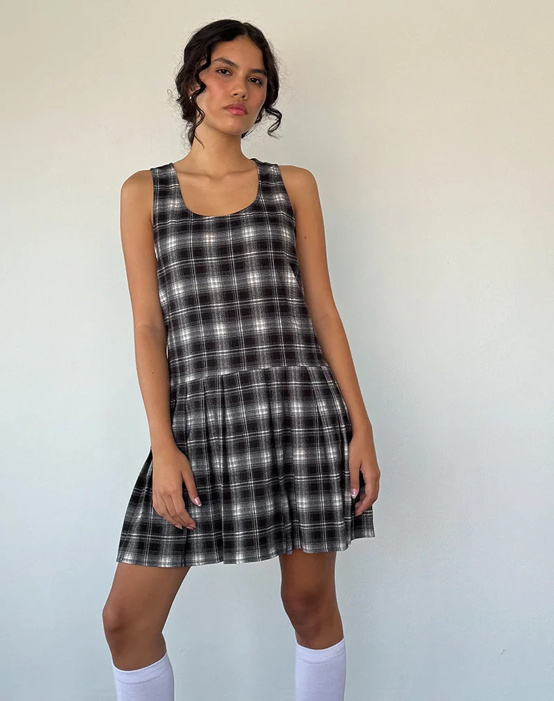Namaya Minikleid in Schwarz-Weiß-Karo