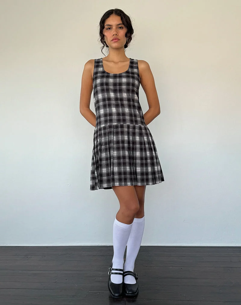 Namaya Minikleid in Schwarz-Weiß-Karo
