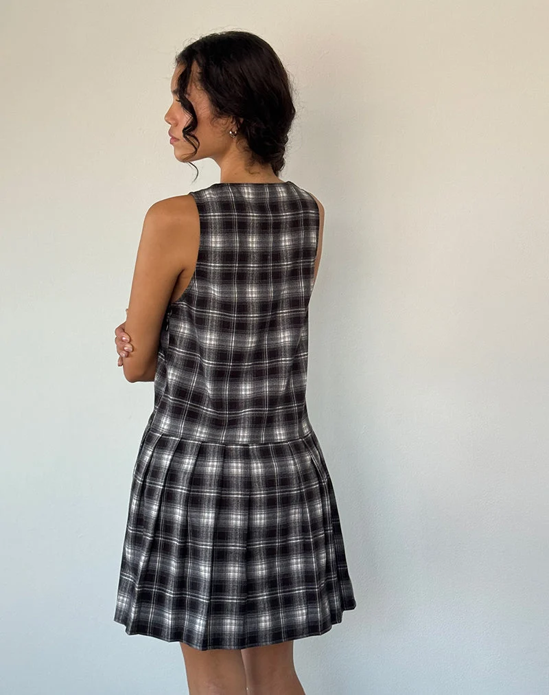 Namaya Minikleid in Schwarz-Weiß-Karo