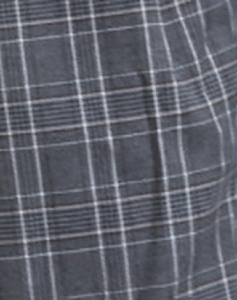 Sakaria Hose mit weitem Bein, grau kariert