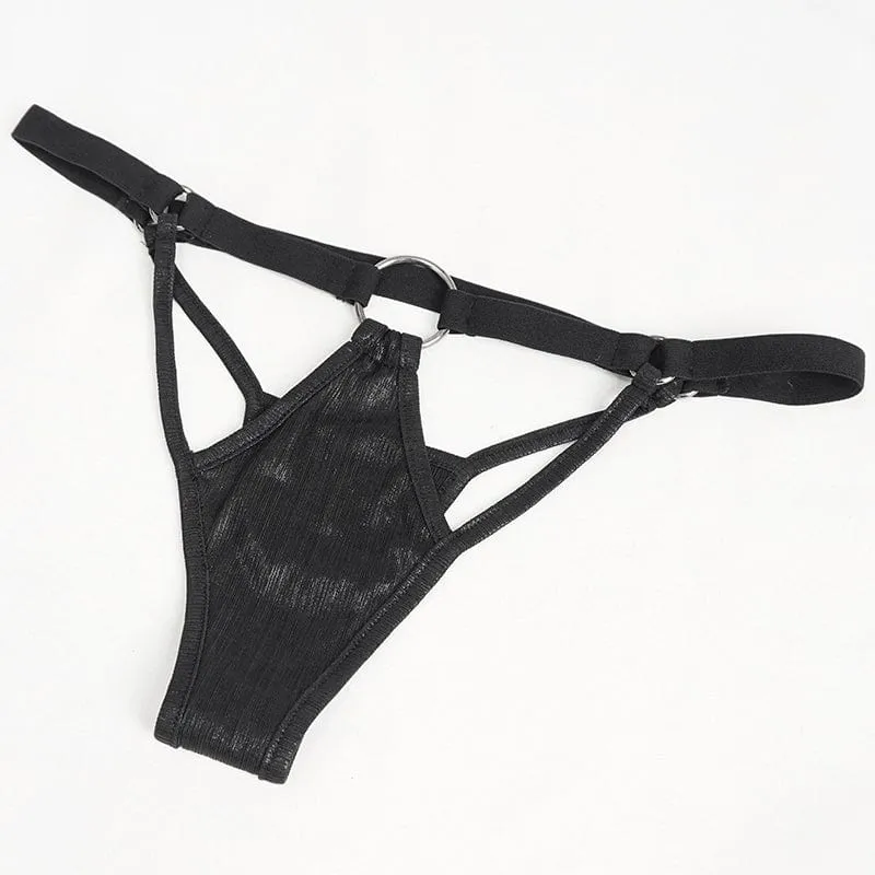Gothic-Splice-Bustier aus Lackleder für Damen mit Dessous