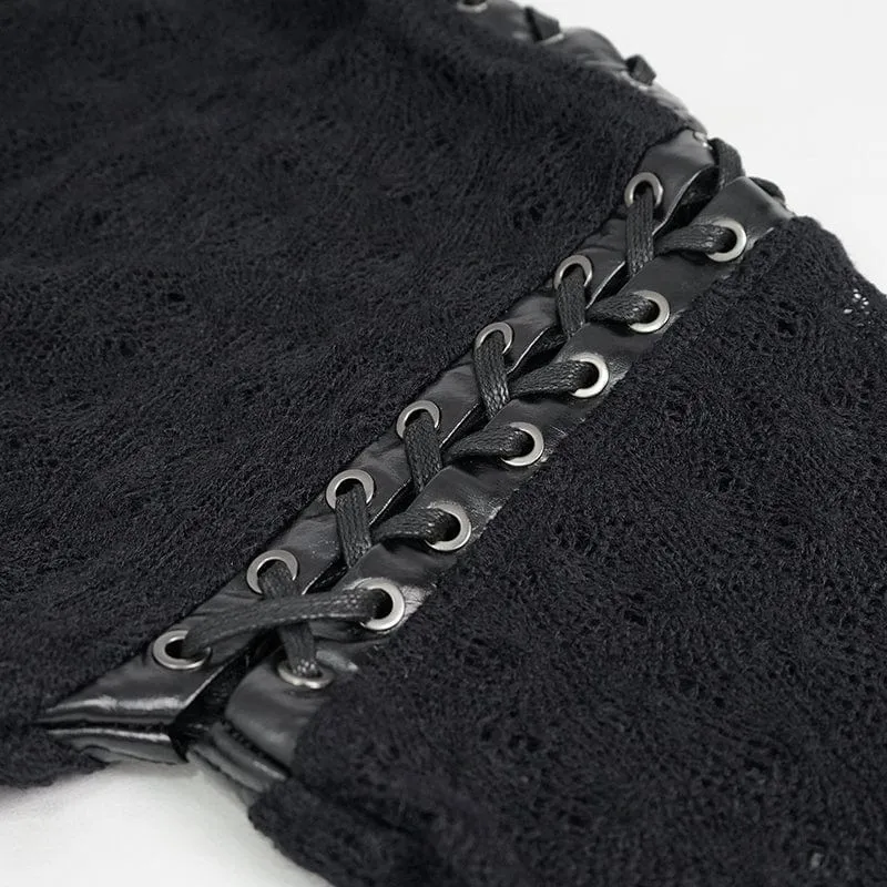 Kurzer Pullover mit Punk-Nähten und Reißverschluss für Damen