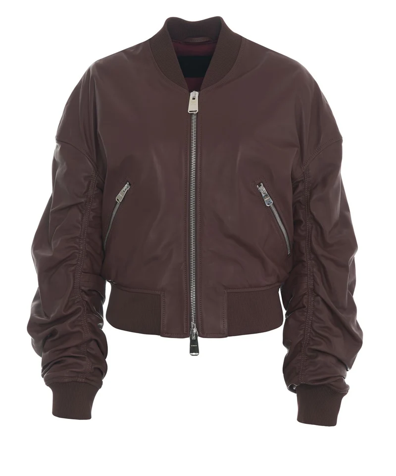 Giacca bomber in pelle