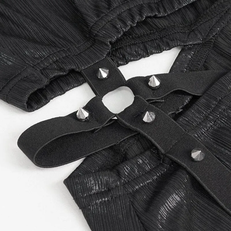 Damen-Punk-Ausschnitt, schmal geschnittenes, unregelmäßiges Kleid