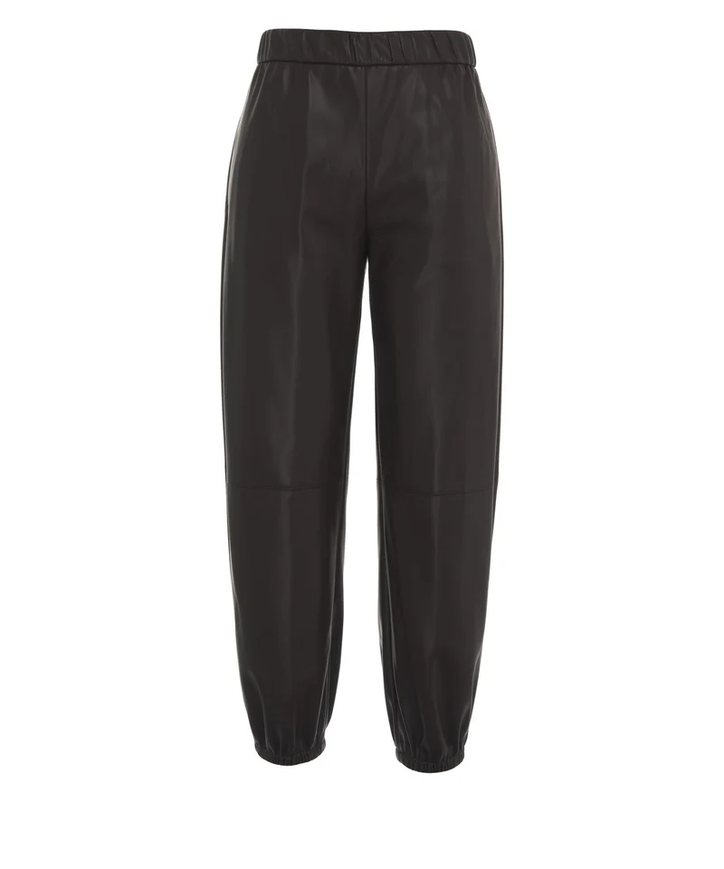 Pantaloni casual in ecopelle