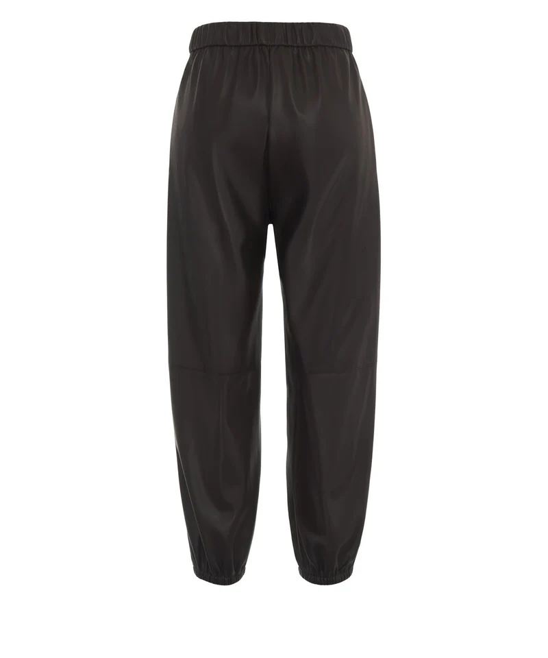 Pantaloni casual in ecopelle