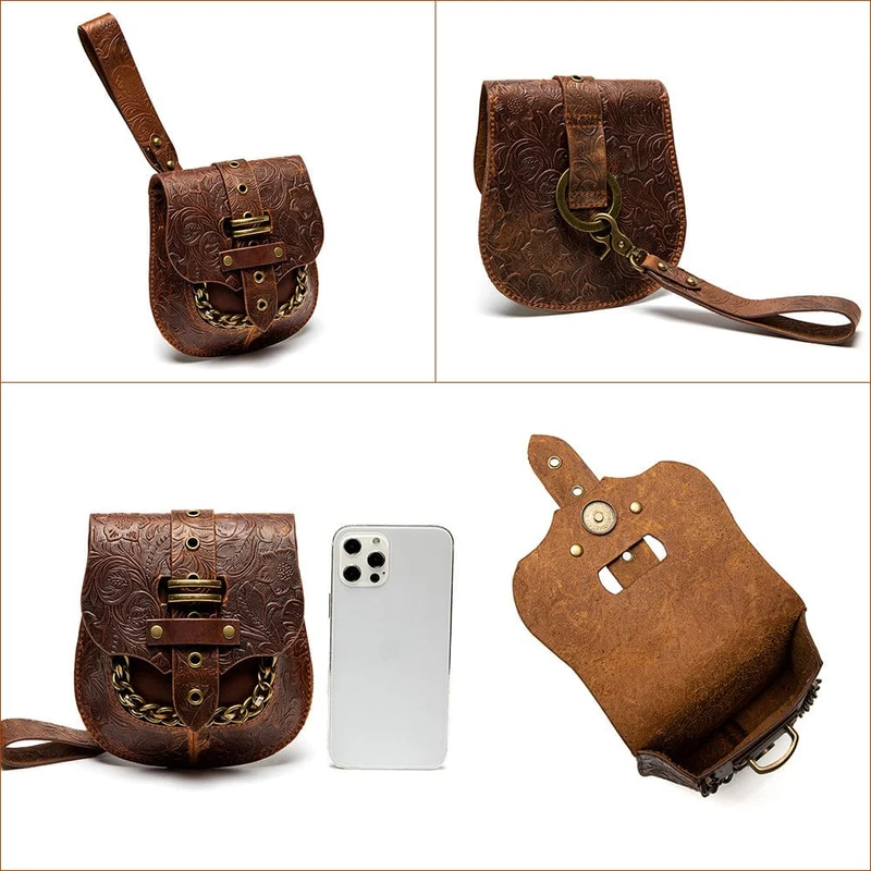 Unisex Steampunk geprägte Kettentasche