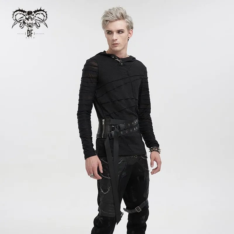 Herren-Punk-Ösenschnallen Decussate-Gürtel