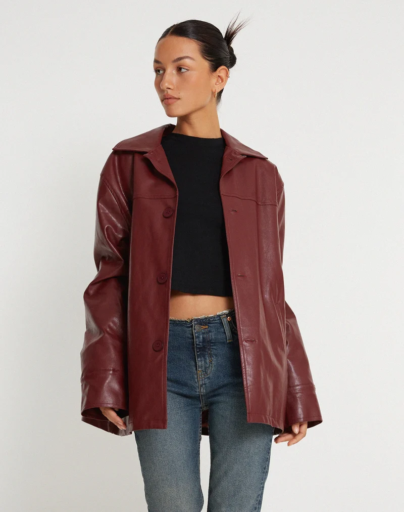 Walta Jacke in PU Redwood