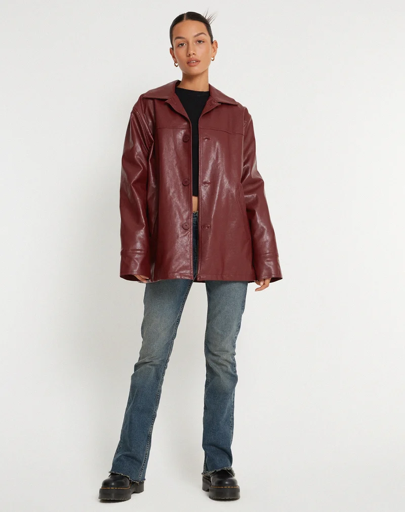 Walta Jacke in PU Redwood
