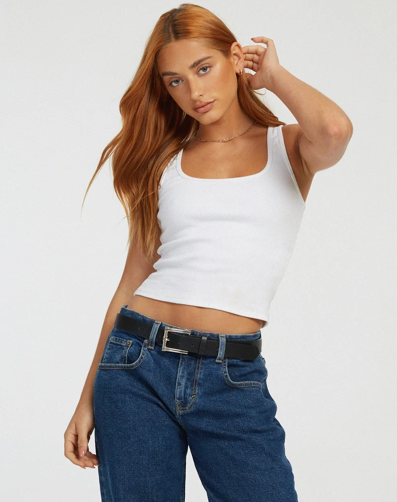 Roxe Vest Top in Weiß