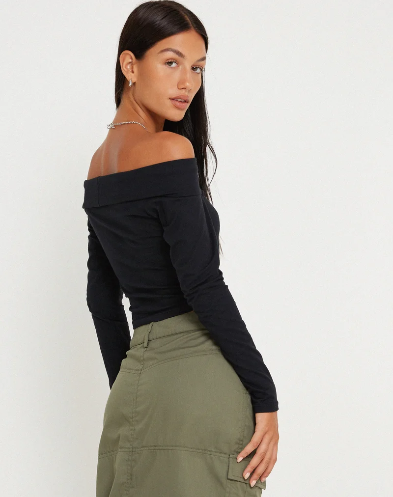 Sarina Top in Schwarz