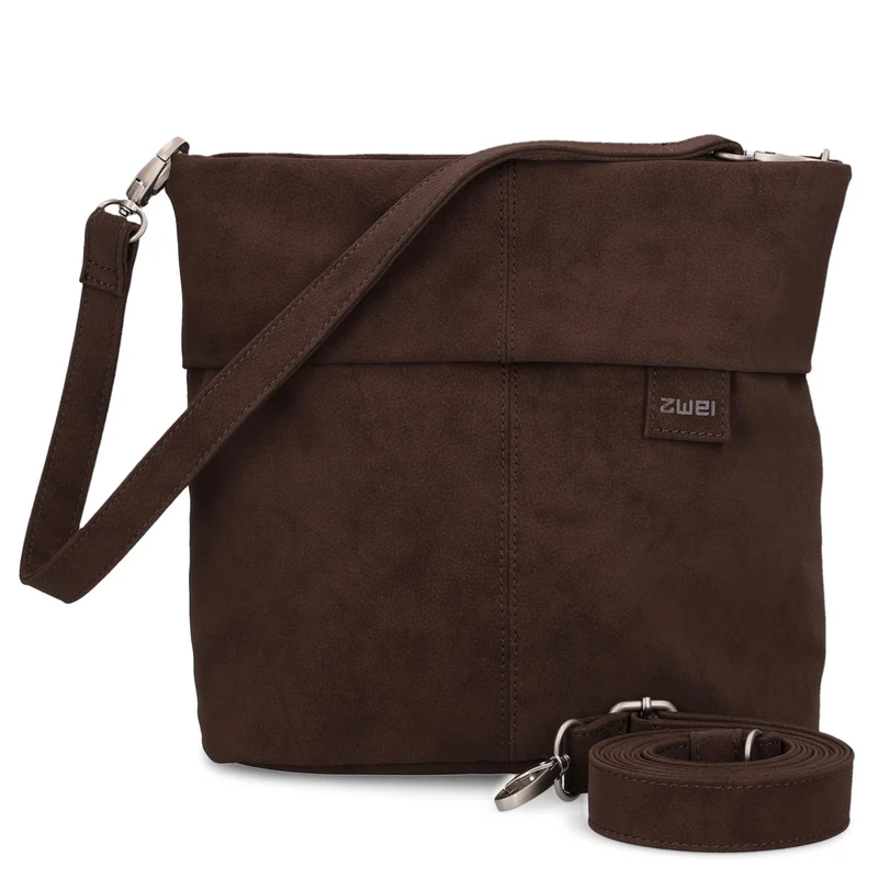 zwei Mademoiselle M8 - Bolso de hombro 25 cm (nubuk-espresso)
