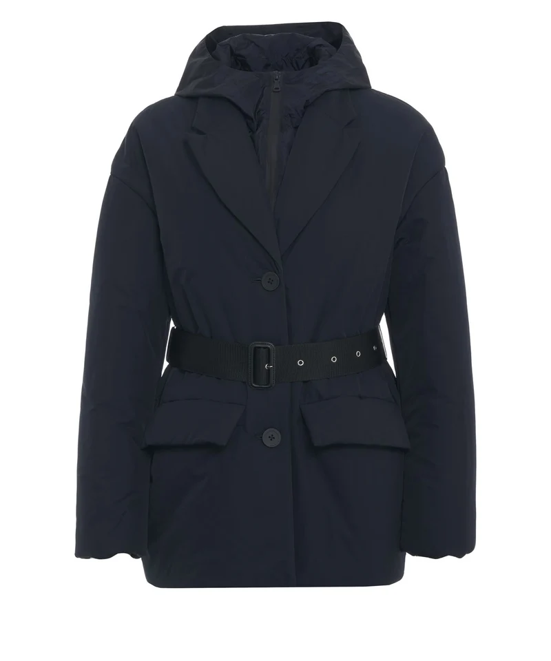 Giacca puffer con cintura
